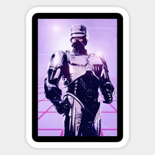 Retro Roboto Sticker